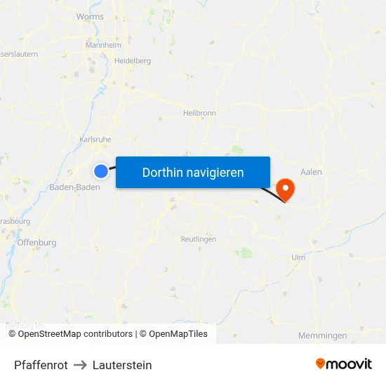 Pfaffenrot to Lauterstein map
