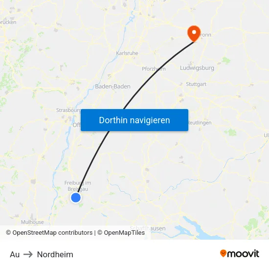 Au to Nordheim map