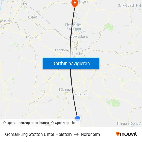 Gemarkung Stetten Unter Holstein to Nordheim map