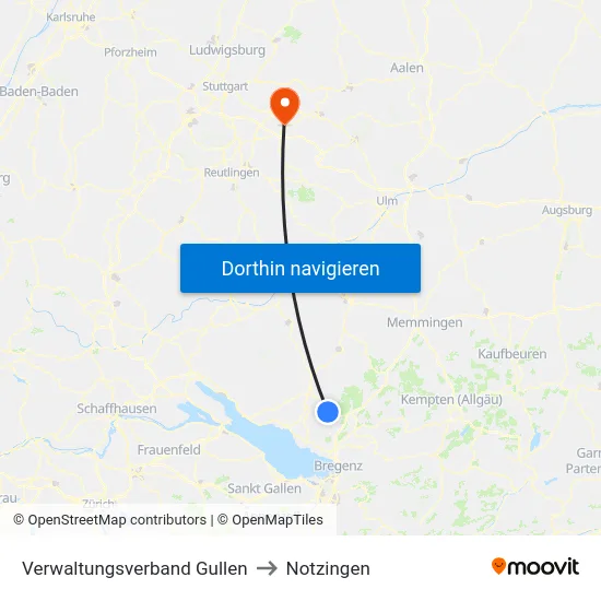 Verwaltungsverband Gullen to Notzingen map