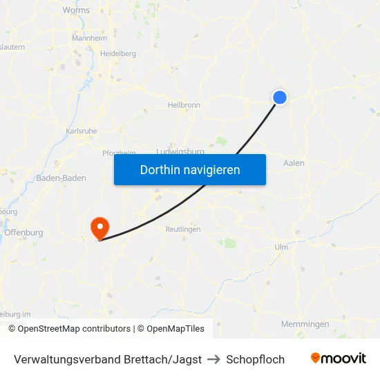 Verwaltungsverband Brettach/Jagst to Schopfloch map