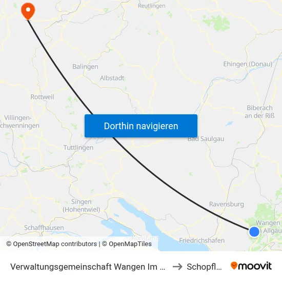 Verwaltungsgemeinschaft Wangen Im Allgäu to Schopfloch map