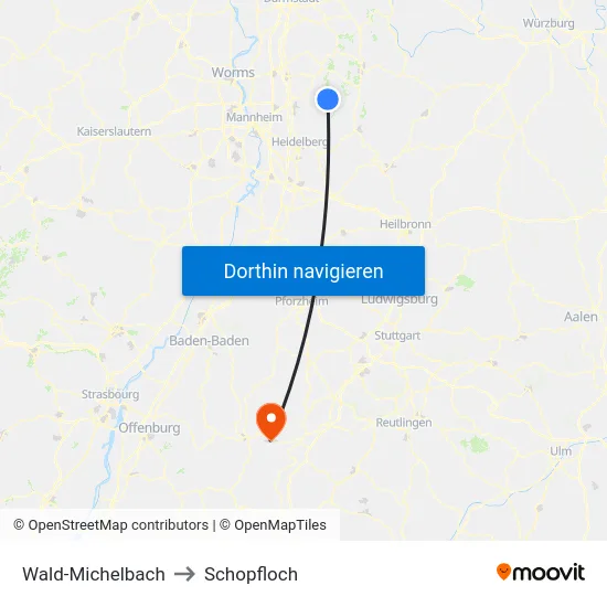Wald-Michelbach to Schopfloch map