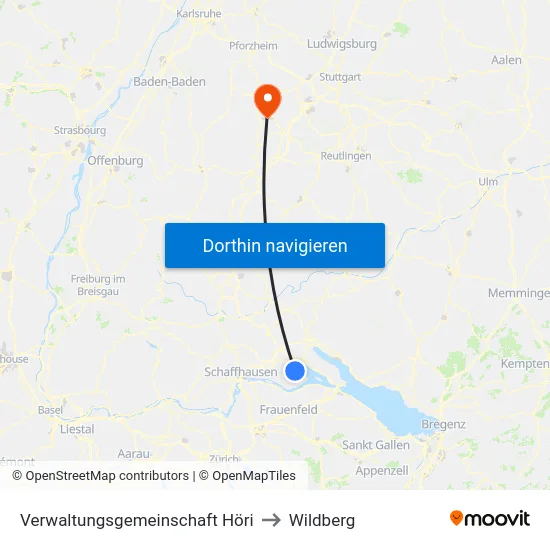 Verwaltungsgemeinschaft Höri to Wildberg map