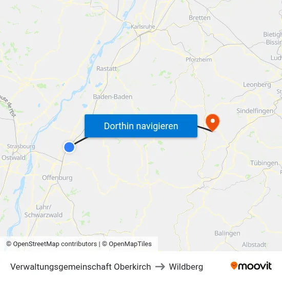 Verwaltungsgemeinschaft Oberkirch to Wildberg map
