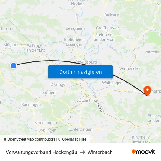 Verwaltungsverband Heckengäu to Winterbach map