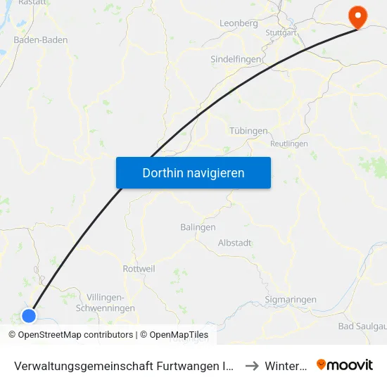 Verwaltungsgemeinschaft Furtwangen Im Schwarzwald to Winterbach map