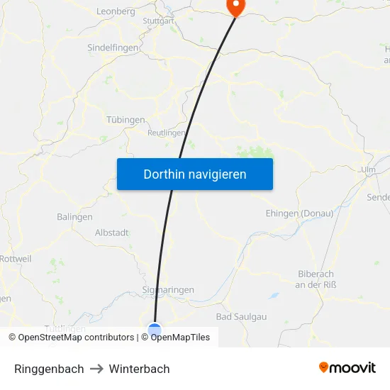 Ringgenbach to Winterbach map