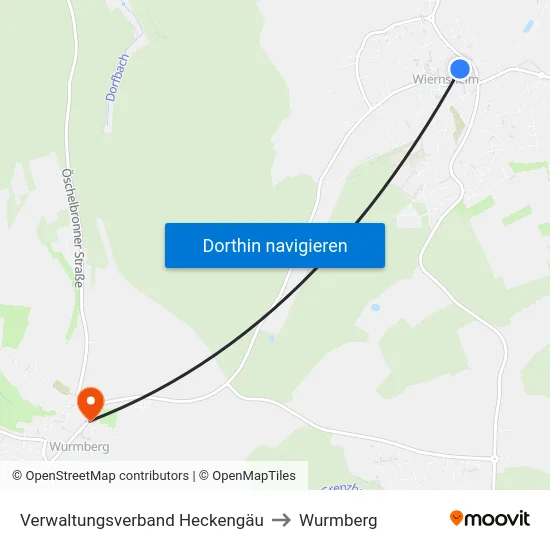 Verwaltungsverband Heckengäu to Wurmberg map