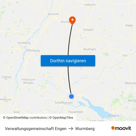 Verwaltungsgemeinschaft Engen to Wurmberg map
