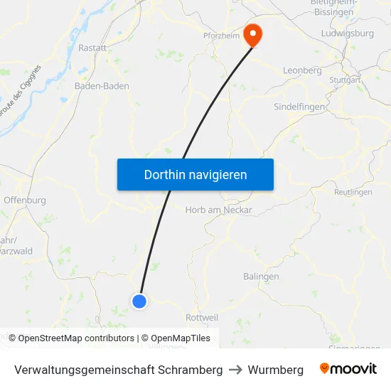Verwaltungsgemeinschaft Schramberg to Wurmberg map