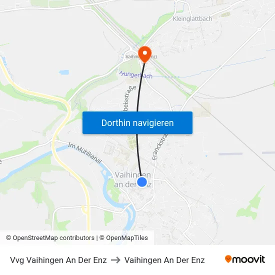 Vvg Vaihingen An Der Enz to Vaihingen An Der Enz map