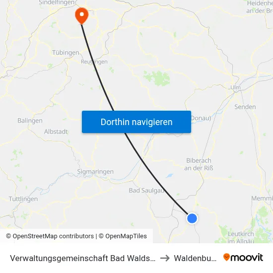 Verwaltungsgemeinschaft Bad Waldsee to Waldenbuch map