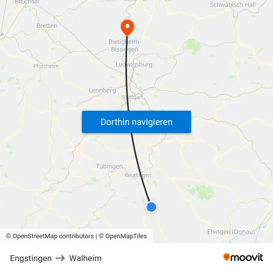 Engstingen to Walheim map