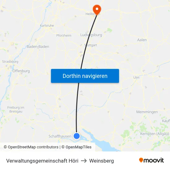 Verwaltungsgemeinschaft Höri to Weinsberg map