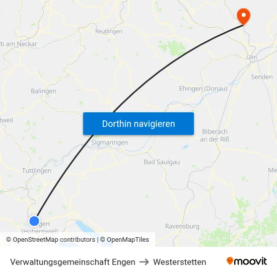 Verwaltungsgemeinschaft Engen to Westerstetten map
