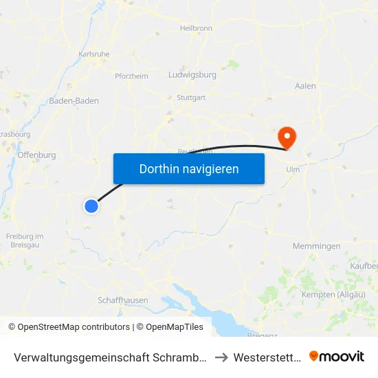 Verwaltungsgemeinschaft Schramberg to Westerstetten map