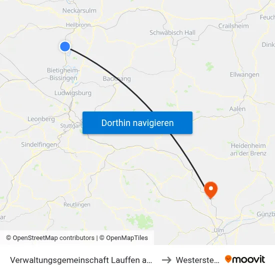 Verwaltungsgemeinschaft Lauffen am Neckar to Westerstetten map