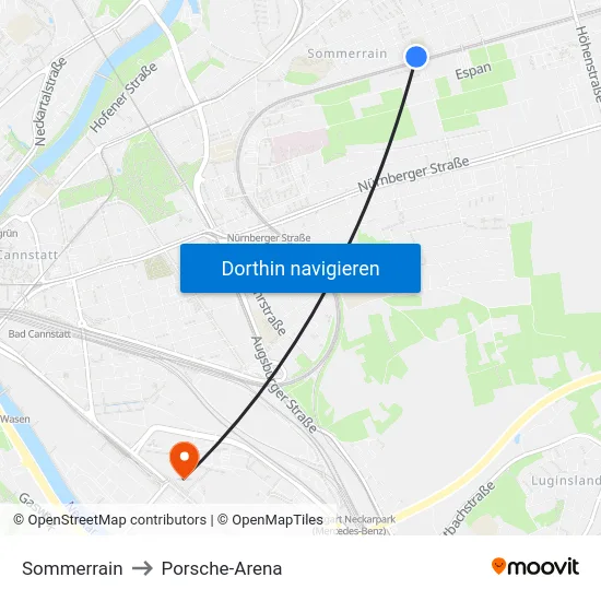 Sommerrain to Porsche-Arena map
