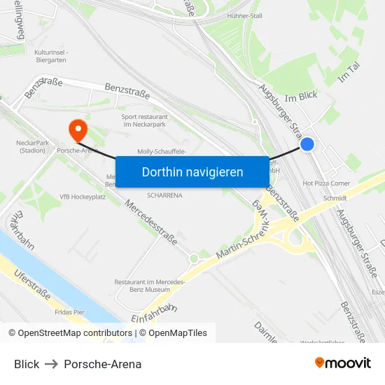 Blick to Porsche-Arena map