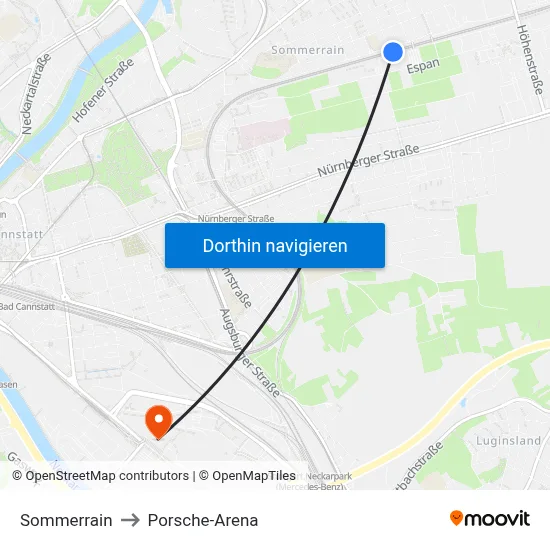 Sommerrain to Porsche-Arena map
