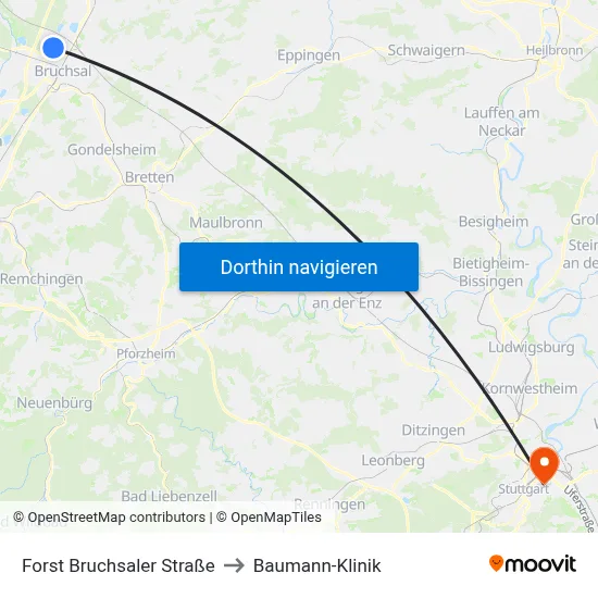 Forst Bruchsaler Straße to Baumann-Klinik map