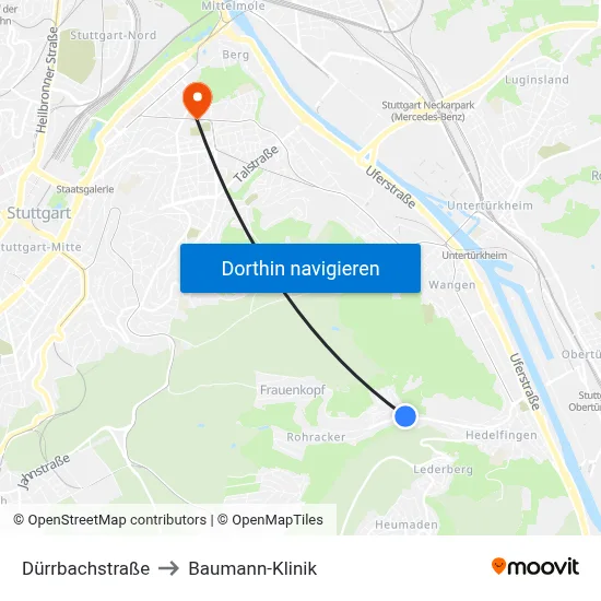 Dürrbachstraße to Baumann-Klinik map