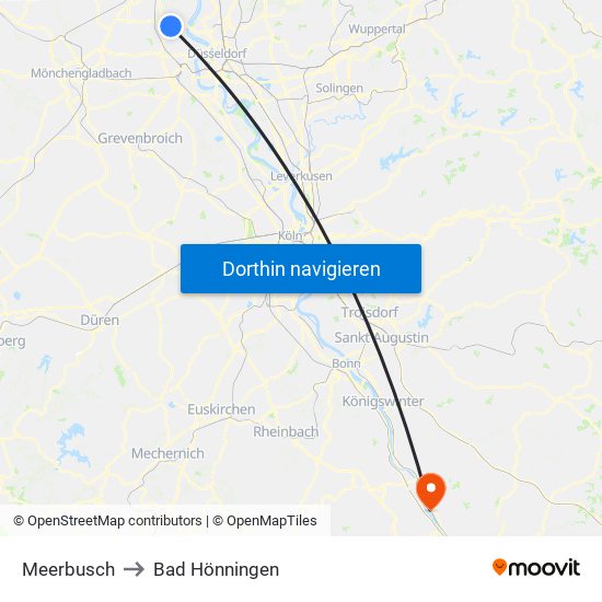 Meerbusch to Bad Hönningen map