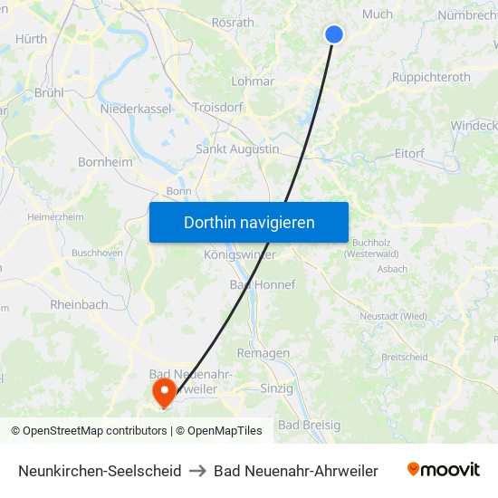 Neunkirchen-Seelscheid to Bad Neuenahr-Ahrweiler map