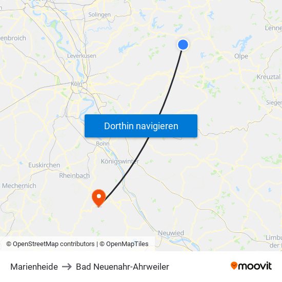 Marienheide to Bad Neuenahr-Ahrweiler map