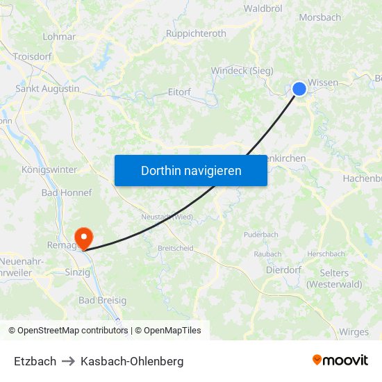 Etzbach to Kasbach-Ohlenberg map