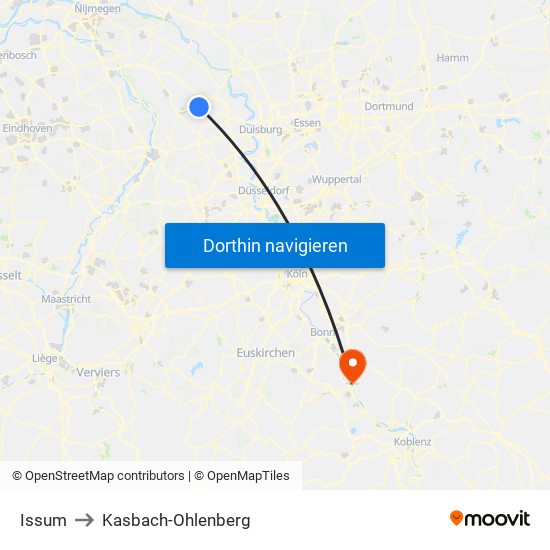 Issum to Kasbach-Ohlenberg map