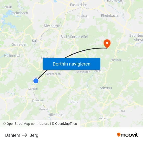 Dahlem to Berg map