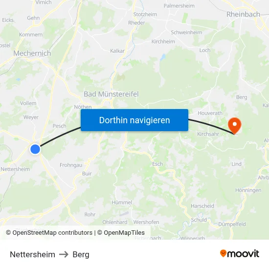Nettersheim to Berg map