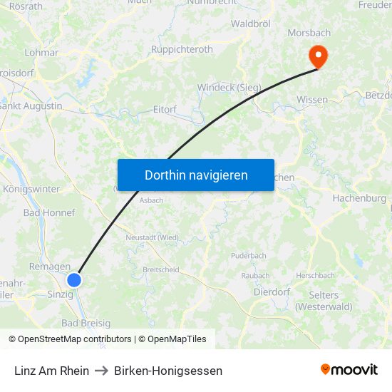 Linz Am Rhein to Birken-Honigsessen map