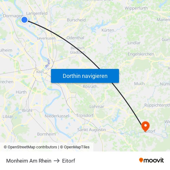 Monheim Am Rhein to Eitorf map