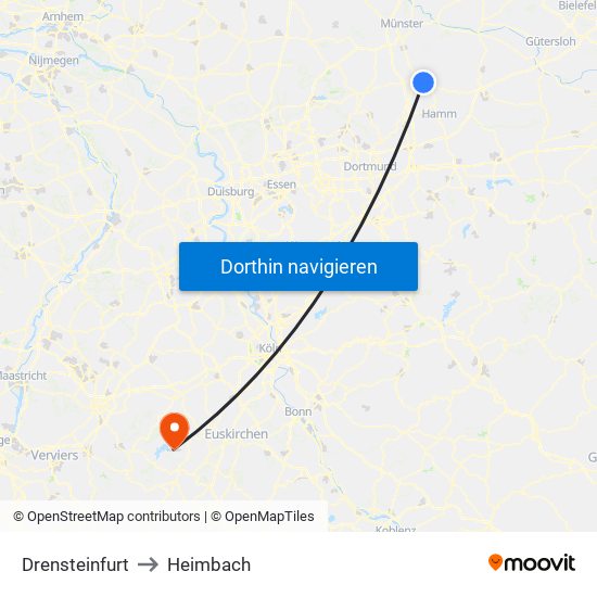 Drensteinfurt to Heimbach map