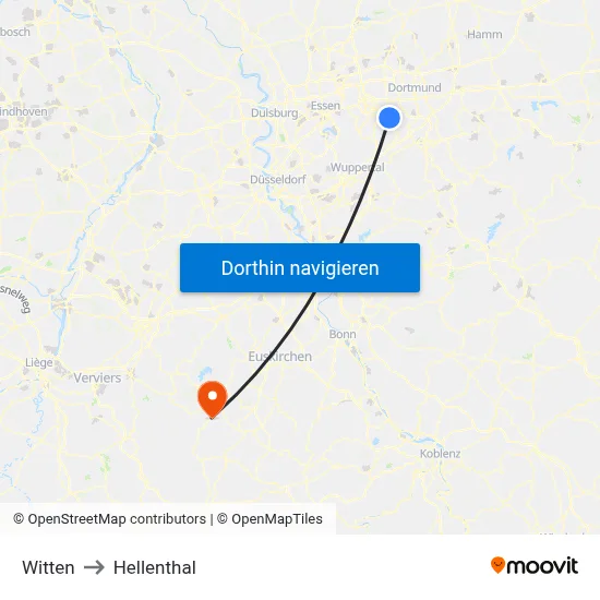 Witten to Hellenthal map