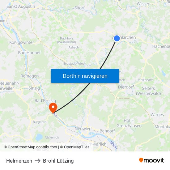 Helmenzen to Brohl-Lützing map