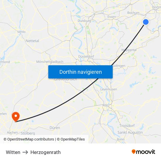 Witten to Herzogenrath map