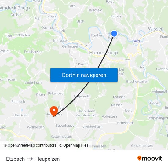 Etzbach to Heupelzen map