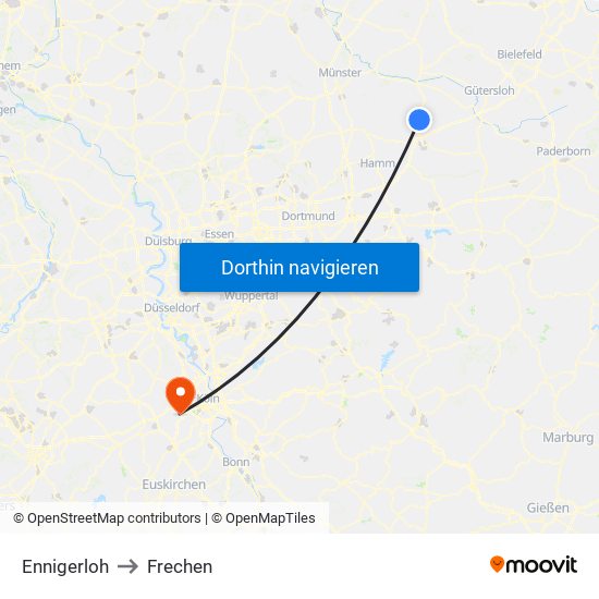 Ennigerloh to Frechen map