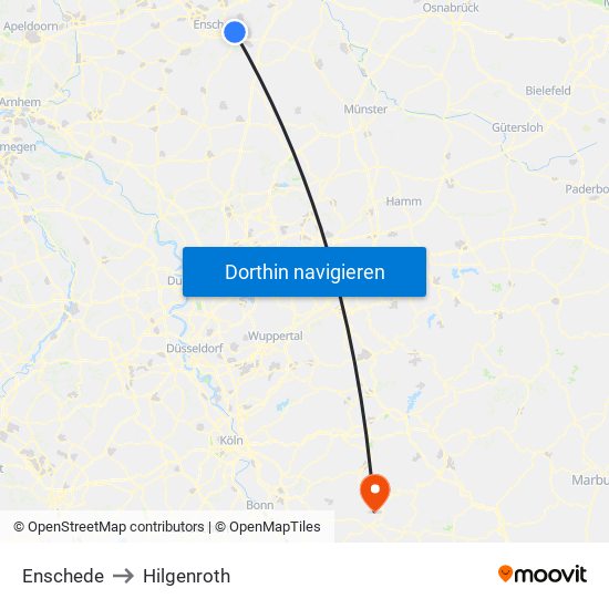 Enschede to Hilgenroth map