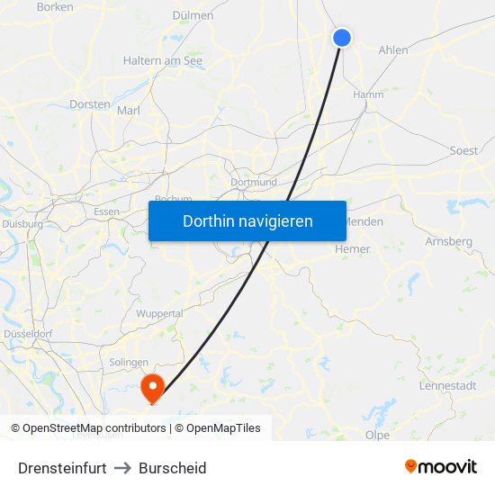 Drensteinfurt to Burscheid map