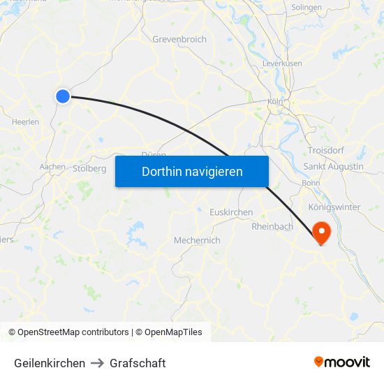 Geilenkirchen to Grafschaft map