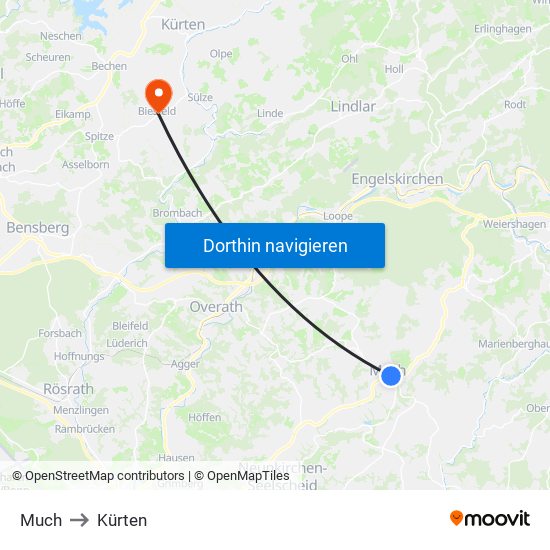 Much to Kürten map