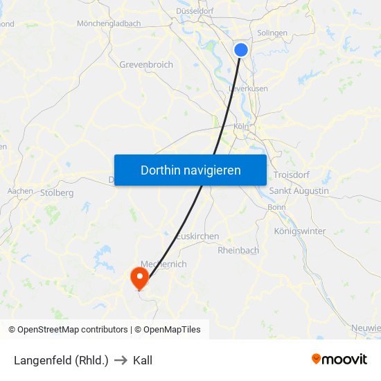 Langenfeld (Rhld.) to Kall map