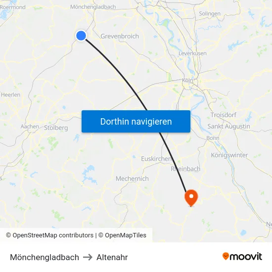 Mönchengladbach to Altenahr map