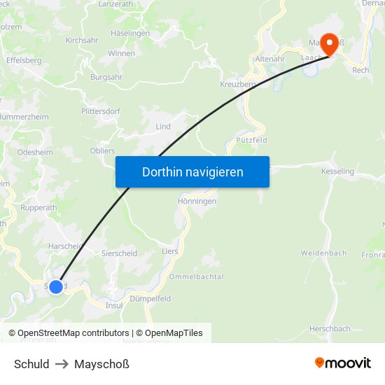 Schuld to Mayschoß map