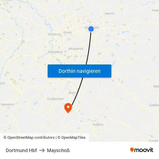 Dortmund Hbf to Mayschoß map